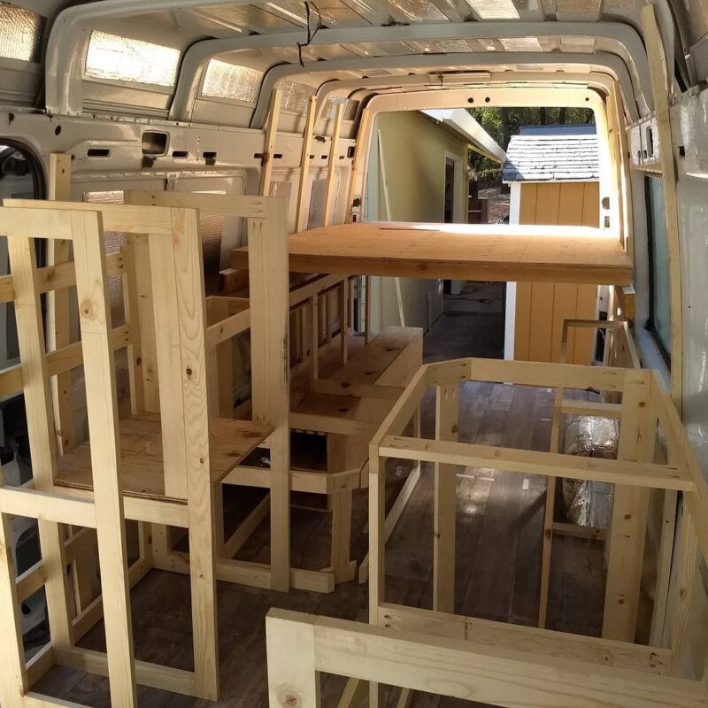 interior of my van, van life