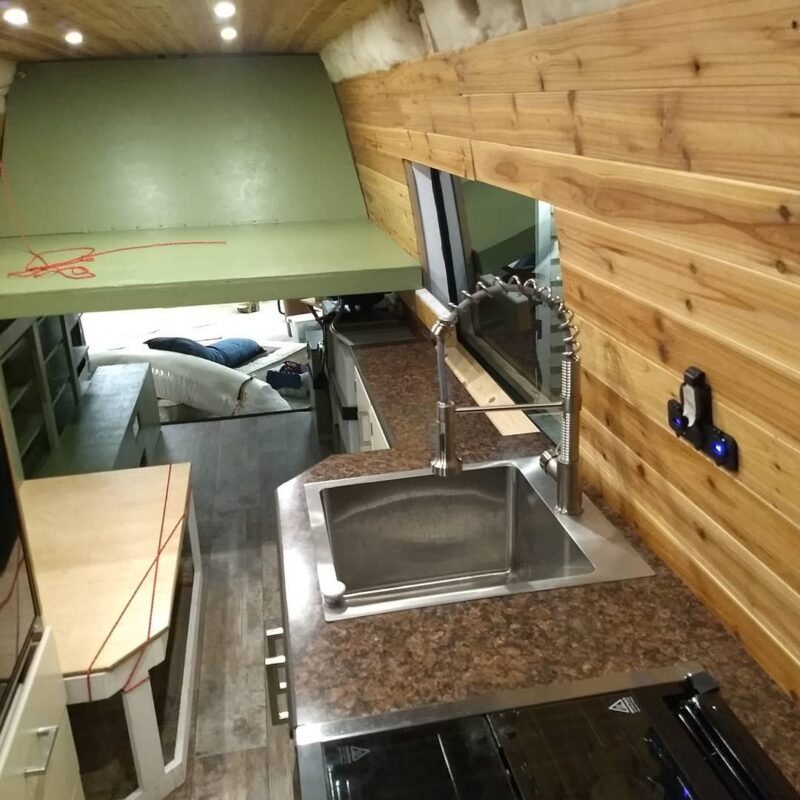 Van life: the interior of my van including my kitchen, dining room and bedroom